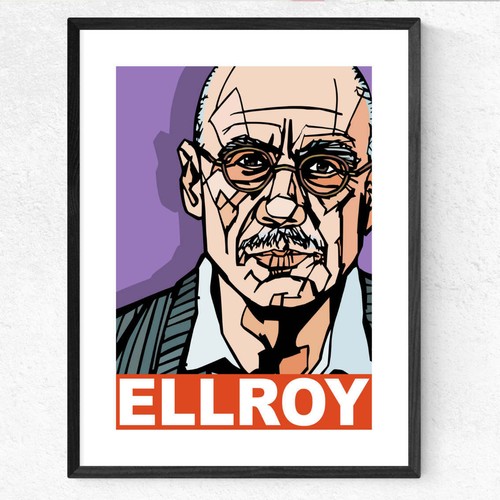 Impresión artística JAMES ELLROY, calidad de archivo, crimen ficción cuarteto LA, decoración de pared - Imagen 15 de 17