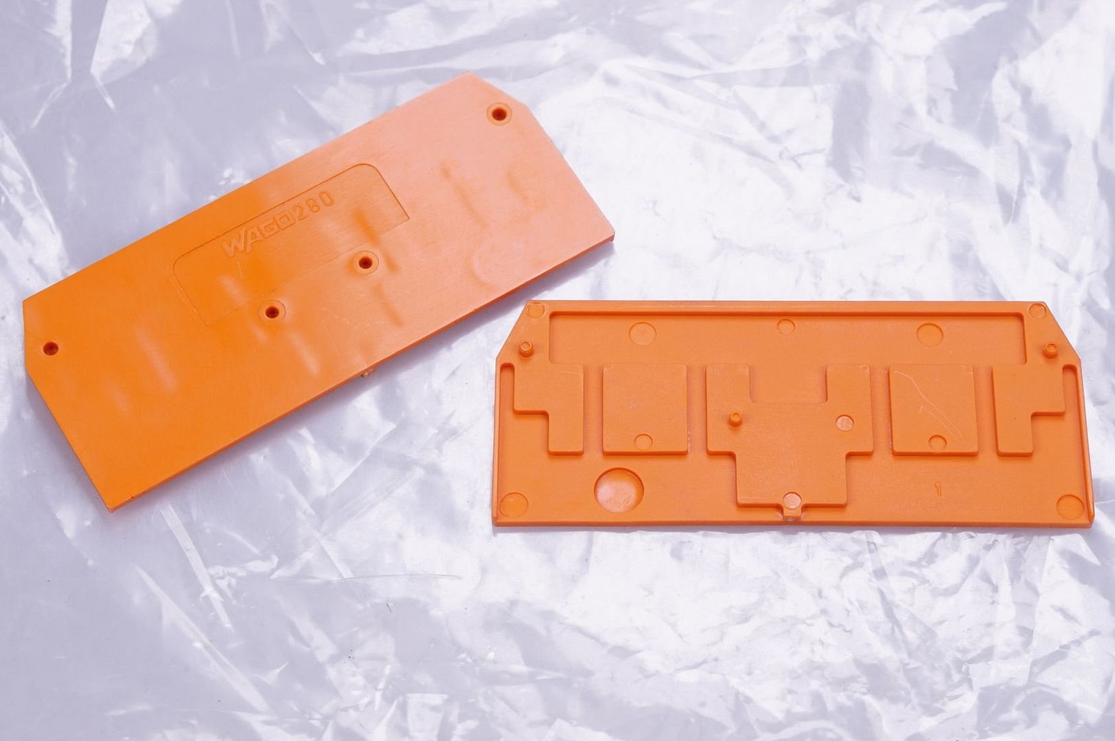 5x WAGO 280-326 End and Intermediate Plate; 2.5 mm thick; Orange NEW