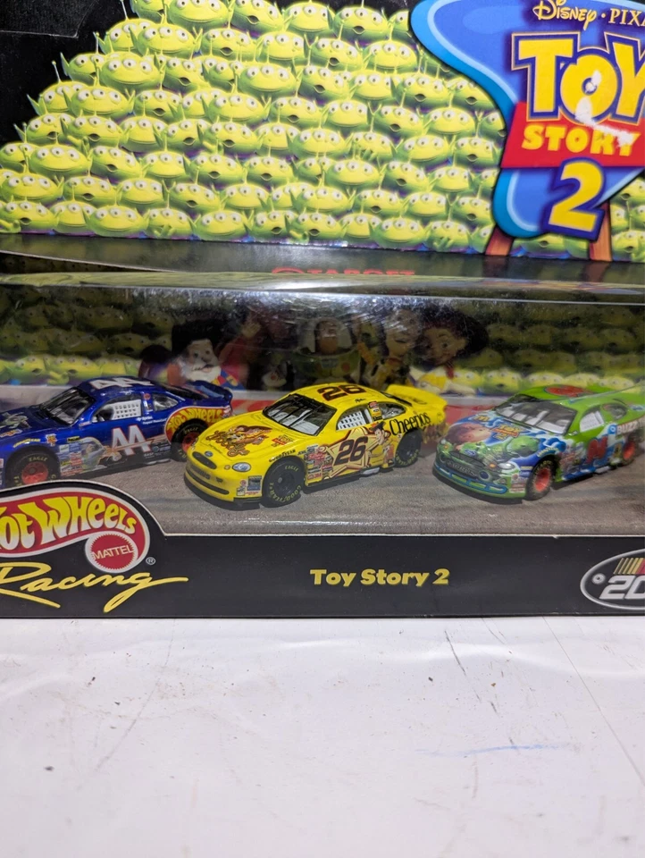 NIB! 2000 HOT WHEELS NASCAR RACING TOY STORY 2 DISNEY PIXAR TARGET SET OF 3 CARS - Image 3 of 4