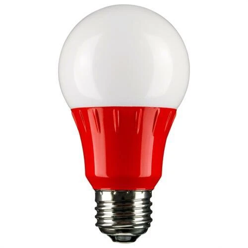 A19 Red LED Bulb - Non-Dimmable Colored Light Bulb, 3W, 100LM w/ E26 - Image 3 of 3