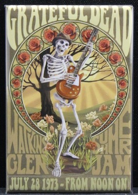 Watkins Glen 1973 Locker Magnet Grateful Dead Poster 2/" X 3/" Fridge