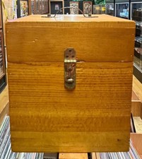 1960s Vintage Handmade Custom Wood 45 RPM 7" Record Holder DJ Carry Case Storage
