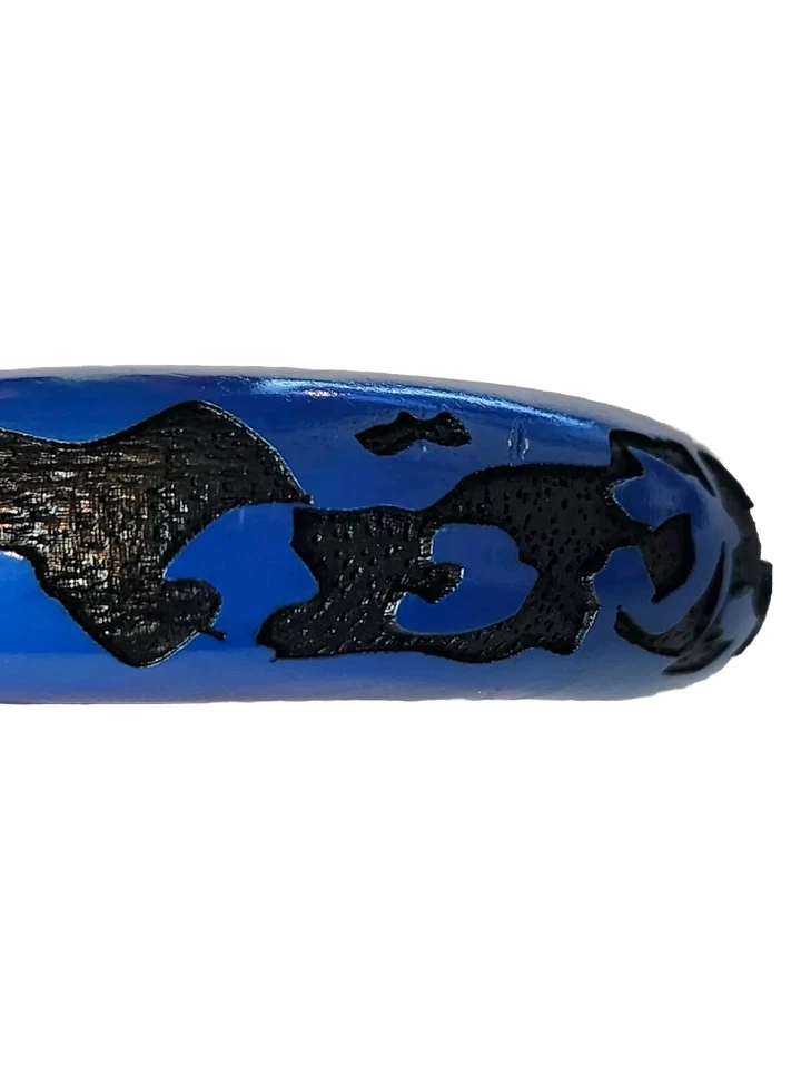 Louis Vuitton Auténtico Brazalete Azul Pulsera Mujer Moda Madera Leo Monograma Foto 4 de 4