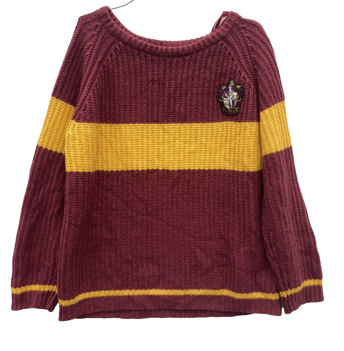 Harry Potter Gryffindor Sweater Red Yellow Womens Size L Hogwarts