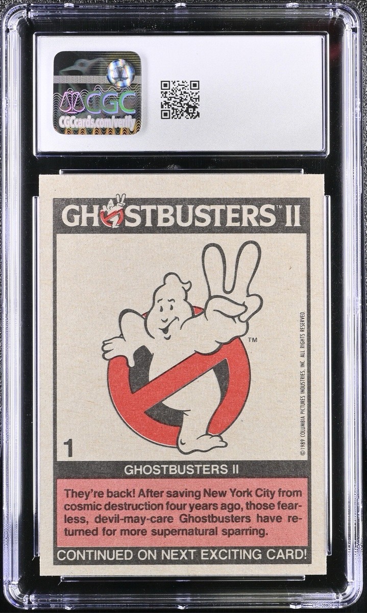 1989 Topps Ghostbusters II Movie Trading Card Title #1 Graded CGC