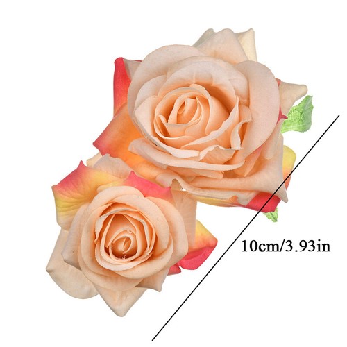 Red Rose Hair Accessory Hairpin Hair AccessoryGirl Double Velvet Rose Hair Clip - Bild 2 von 18