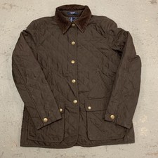 Vintage Chaps Coat; Padded/quilted Button Up Jacket - Women Medium