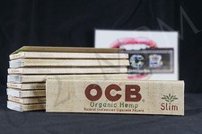 5 PACKS AUTHENTIC OCB ORGANIC HEMP KING SIZE SLIM PAPERS 2 in 1 TIPS ATTACHED