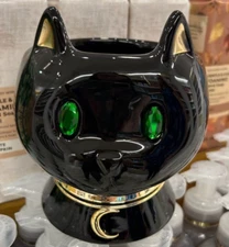 Brand New Bath & Body Works Halloween BLACK CAT 3-Wick Candle Holder