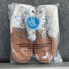 NEW Toloog Indoor Brown Suede Leather Slippers Faux Fur Lining Size 12