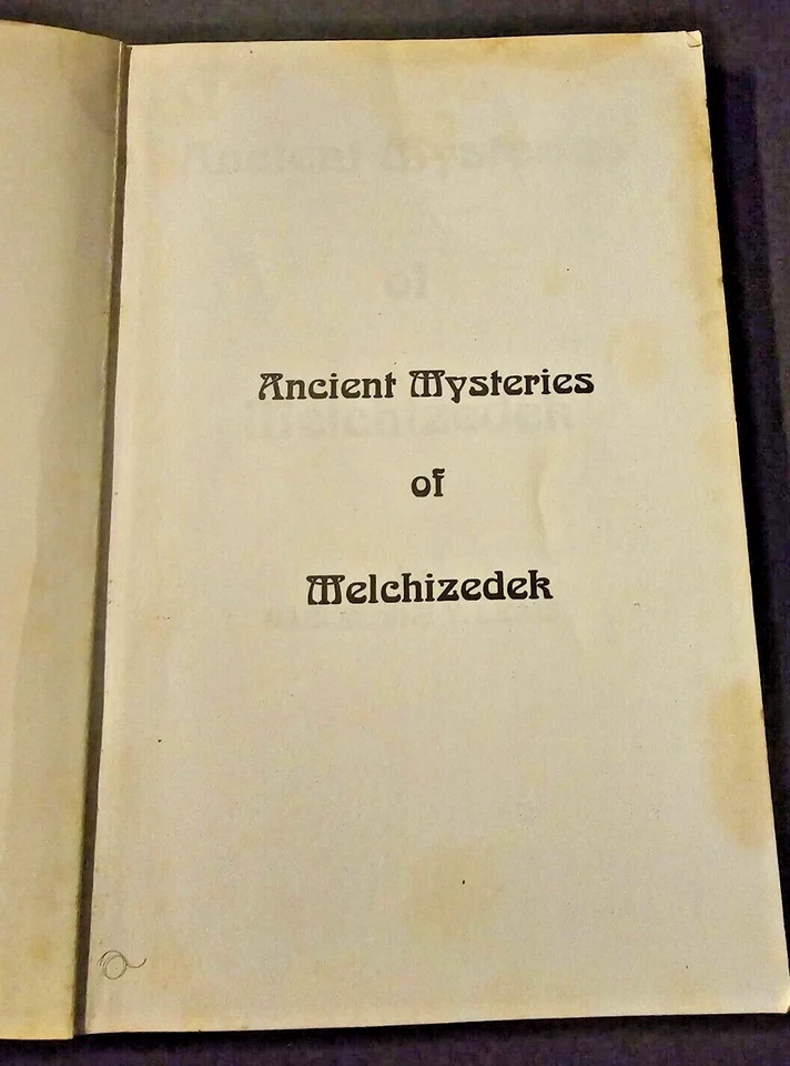 Vintage 1993 1st Edition Ancient Mysteries of Melchizedek by Nabi Moshe Y. Lewis - Image 4 of 4