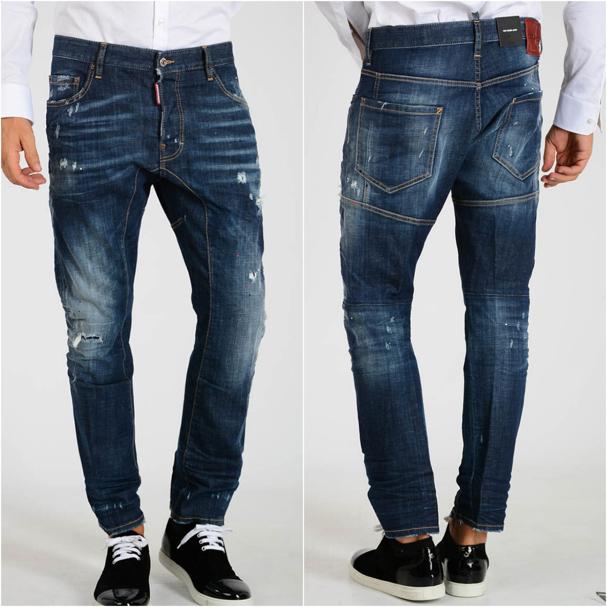 UNIQUE ORIGINAL DSQUARED2 BLUE TIDY BIKER JEAN SIZE 48 S71LB0345 $185