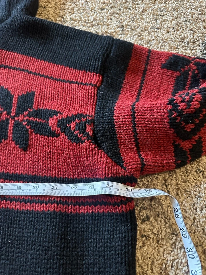 Polo Ralph Lauren 100% Wool Poncho Sweater  Red Plaid Hood - Image 2 of 4