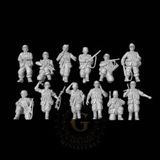 German Infantry X12: 28mm or 20mm WW2 Wargame and Diorama Miniatures