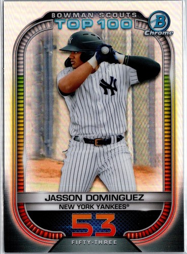 Jasson Dominguez 2021 Bowman Chrome Bowman Scouts Top 100 #BTP-53 - Picture 1 of 2
