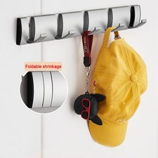 Coat Hooks Wall Mounted Rack Clothes Hanger Towel Rail Heavy Duty Hook Foldable