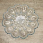 Anchor Hocking Glass Hobnail Deviled Egg Plate Relish Serving Party Tray Vtg