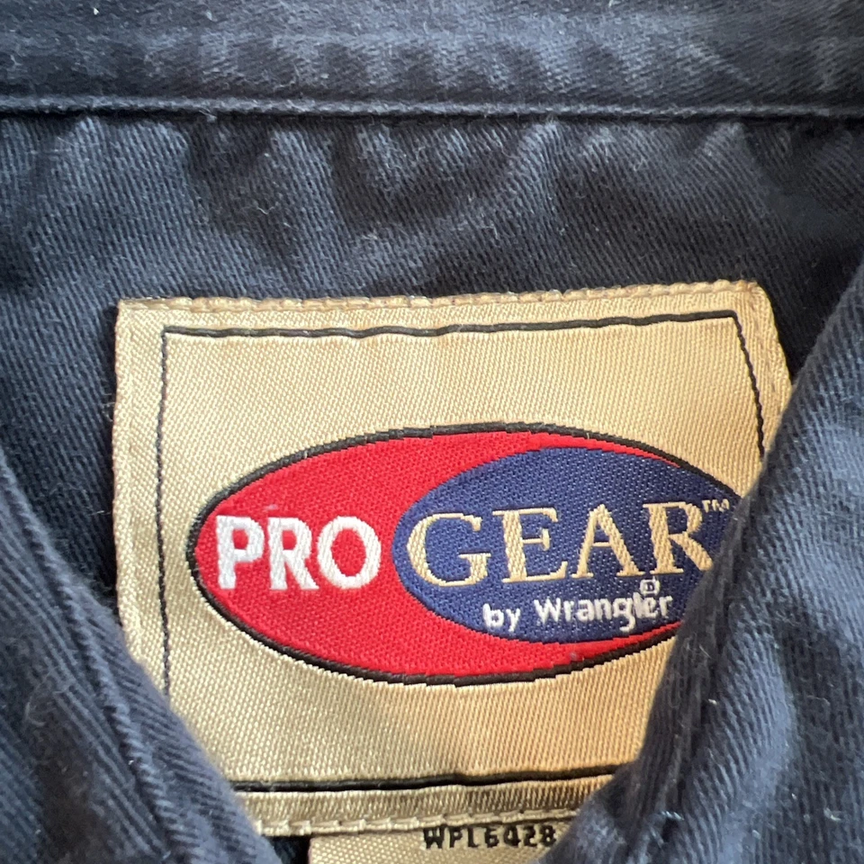 Camisa Wrangler Pro Gear Para Hombre XL Azul Marino Gamuza Borde Acolchada Caza Deportista Foto 3 de 4