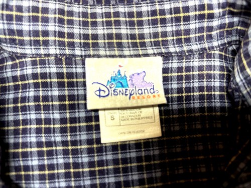 Disneyland Herren Knopfleiste Langarm Baumwolle Mickey Karo Hemd Smal S - Bild 4 von 4