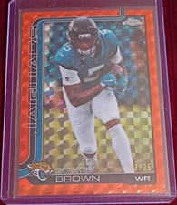 Topps Chrome Dyami Brown Jaguars Orange Wave Refractor /25 #136