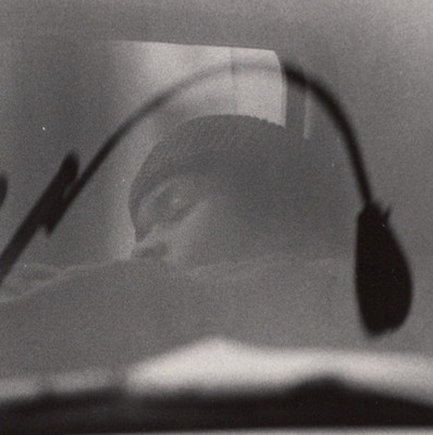 NEW YORK CITY REFLECTION AND SLEEPING FIGURE 1975 Gelatin Silver Photograph