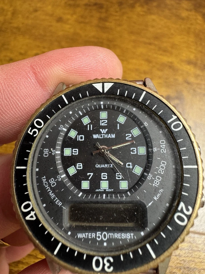 Waltham Rare Vintage Digital-Analog Watch XX011-065 PLEASE READ New Battery - image 2 of 4