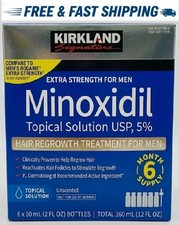 Kirkland Minoxidil 5 Extra Strength Men 6 Month Supply Hair Regrowth