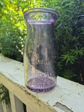 Rare Homestead Omni Resort Hotel Hot Springs VA Half Pint Dairy Pure Milk Bottle