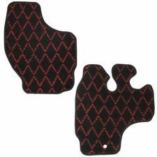 Front Floor Mats Black x Red for Honda Acty VAN Street HH3 HH4 RH LH Set NEW F/S