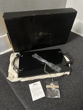 Michael Aram NIB $225 Black Orchid Collection Cheese Board & Knife