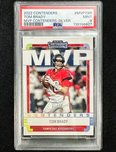 2022 Panini Contenders #MVP-TBR Tom Brady MVP Contenders silver /99 PSA 9