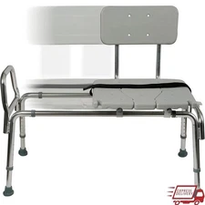 Sliding Transfer Bench Shower Chair Elderly Disabled Safe Non Slip Design New