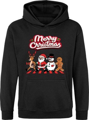 Merry Christmas Santa, Reindeer and friends Festive Christmas Hoodie, Merry Chri
