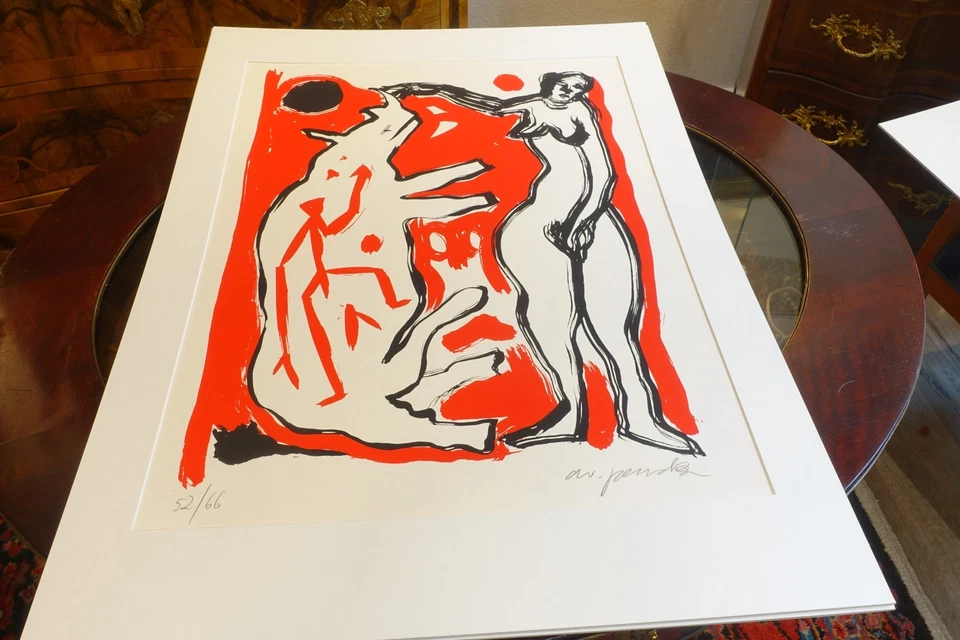 A.R. Penck, Farb-Litografie, 52 von 66 Exemplaren - Bild 2 von 4