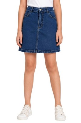 Jeansrock für Damen Stretch Slim Fit mit Funktionstaschen Jeansröcke UK