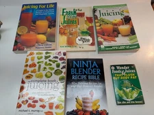 LOT OF 6 Juicer Books: Ninja Blender Juicing Wonder Food & Juices Fresh Vegies