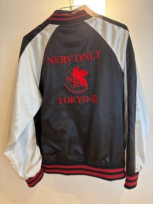 Evangelion Stadium Jacket M Polyester U.N.NERV Logo Tokyo-III