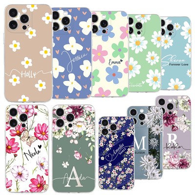 Soft Phone Case For iPhone 16 Pro Max 14 15 13 16e Custom Name Shockproof Cover