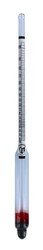 Alcohol Proof & Tralle Hydrometer 0-200 Proof 0-100 ABV for Liquor Distilling