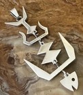 Vtg MEXICO STERLING SEGMENTED Fish & Bones PENDANT 4 In LONG 25 Grams TAXCO — photo 3