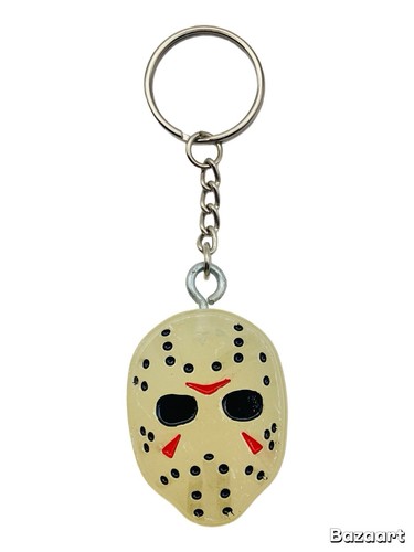 Jason Voorhees Friday The 13th inspired Hockey Mask Handmade Resin Keychain Icon