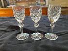 Vintage Waterford Crystal POWERSCOURT Set 3 Cordial Glasses
