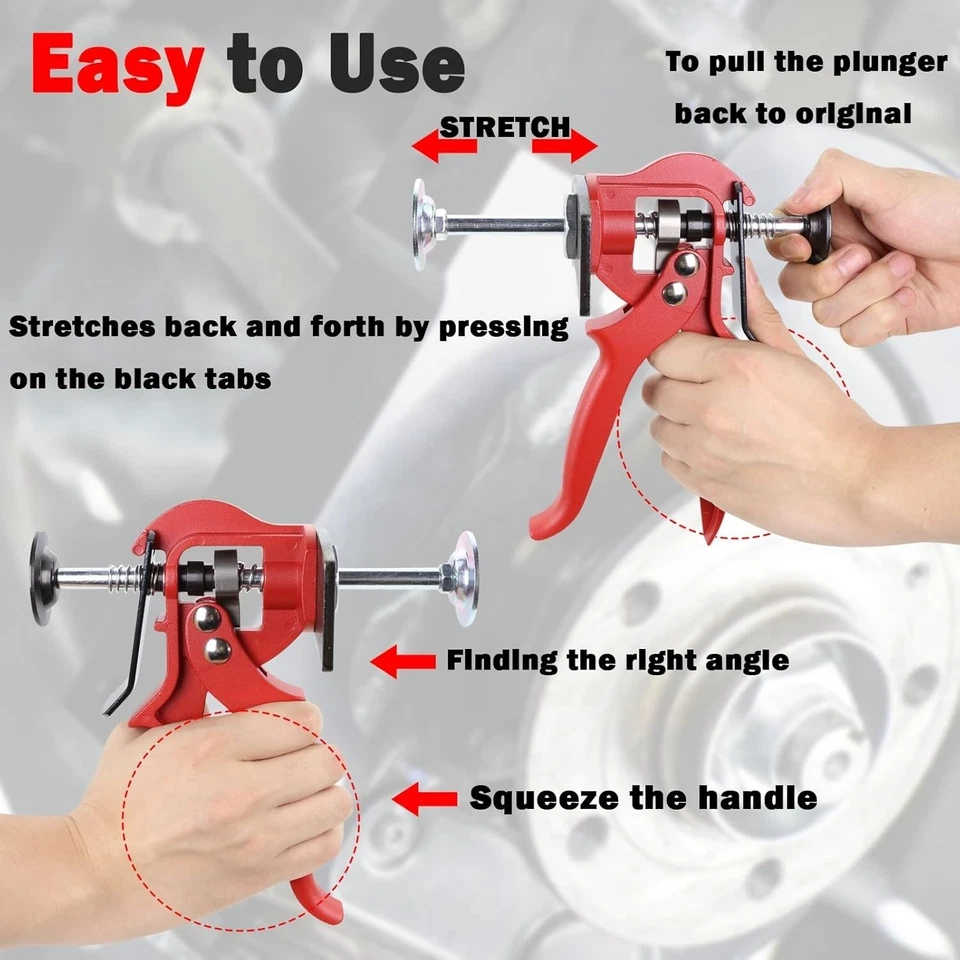 Esparcidor de pastillas de freno rápido, herramienta separadora de pastillas de freno de disco para pistón simple/doble Foto 3 de 4