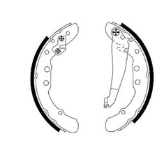 Bremsbackensatz hinten für VW Jetta 2 19E Passat 3A2 3A5 | 932557