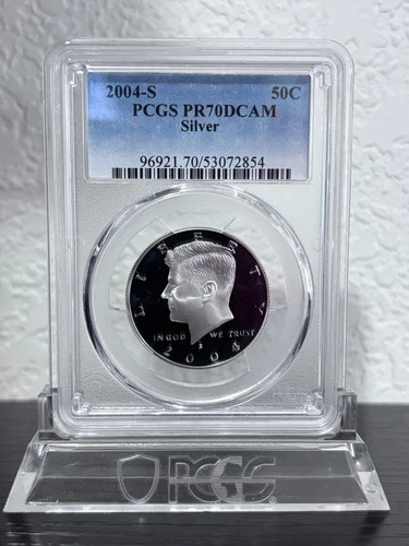 2004-S Silver Proof Kennedy Half Dollar PCGS PR70DCAM 2004 S PF70 50C