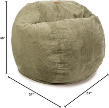 Cord-a-Roys king size bean bag cover only Moss Chenille cover only NEW