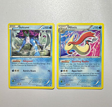 Pokémon TCG Suicune + Milotic 2-Card Lot Plasma Blast Primal Clash 20/101