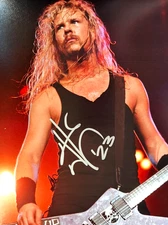 METALLICA Signed (JAMES HETFIELD) 8x10" Authentic Autograph with COA