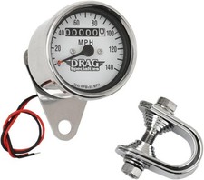 Ds 2.4 Mini Mechanical Speedometer 224060 Chrome White Face Ds 2.4 Mini Mechanical Speedometer 224060 Chrome White Face