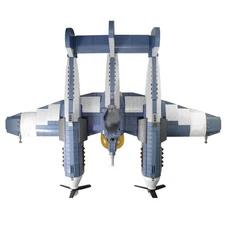 Hot Sale Aircraft Airplane with Dual Props Opening Cockpit 1202 Build Moc